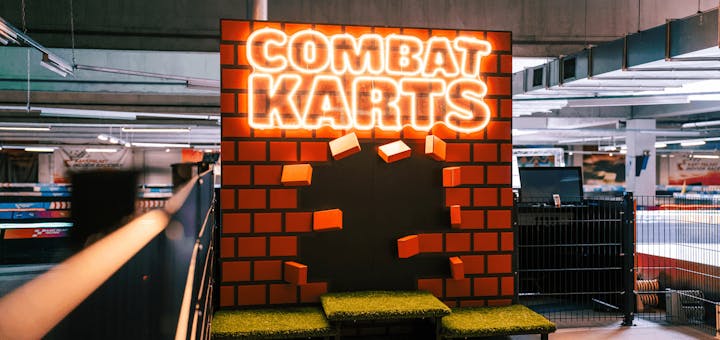Siegerpodest der Combat Karts Rennstrecke