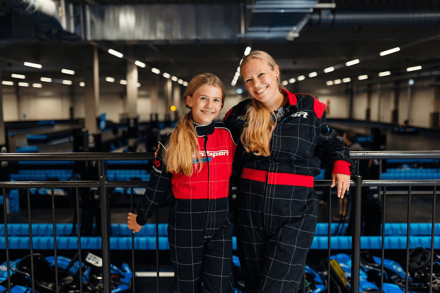 Mother And Daughter Go Karters