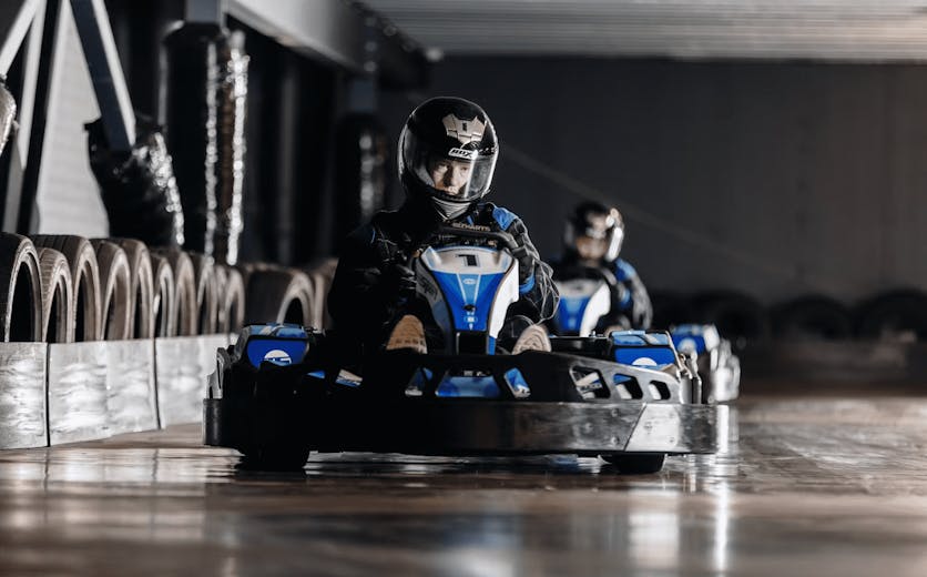 Male Karter E-Karting At TeamSport Track