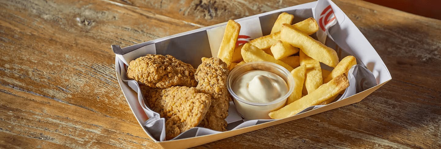 Chicken Nuggets, Chips and Mayo