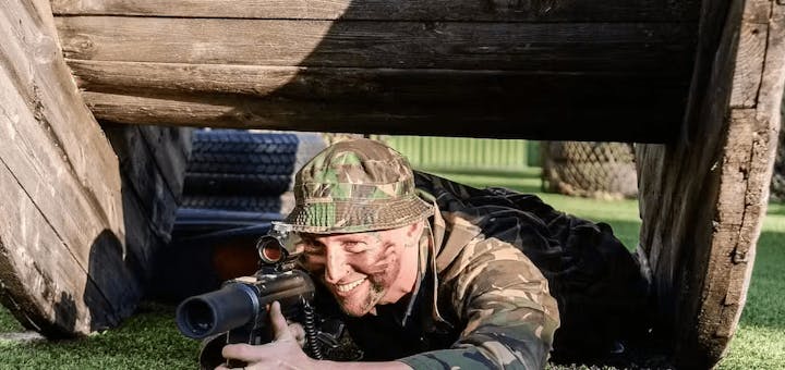 Man Playing Laser Combat