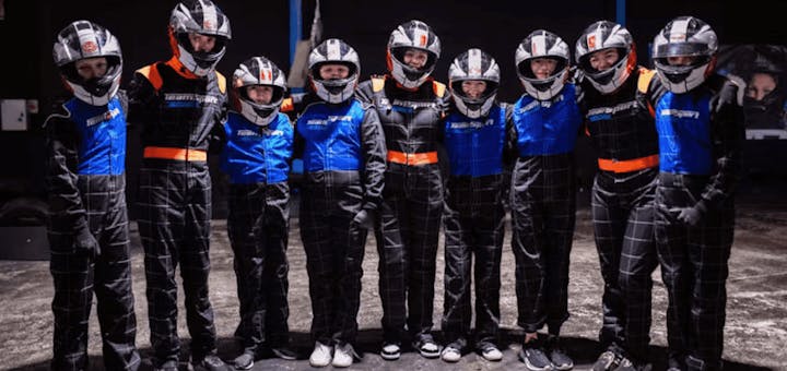 Kids Karting Group In Karting Gear