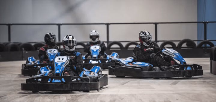 Four Go-Karters in E-karts
