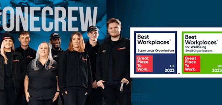 Best workplace awards and group of crew members