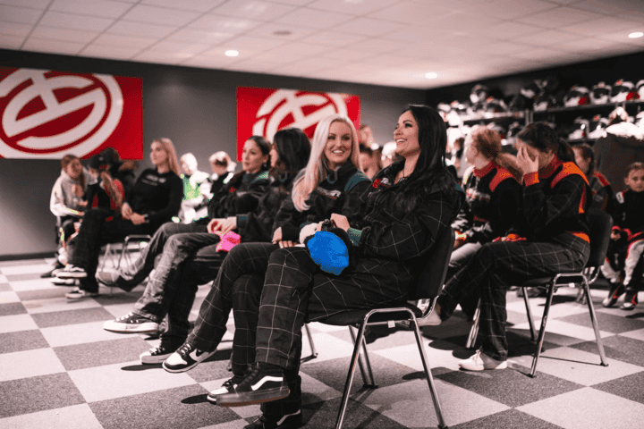 Girls in briefing room