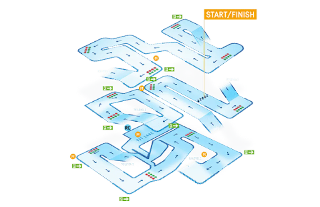 Crawley Track Map