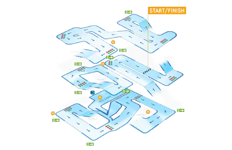 Crawley Track Map