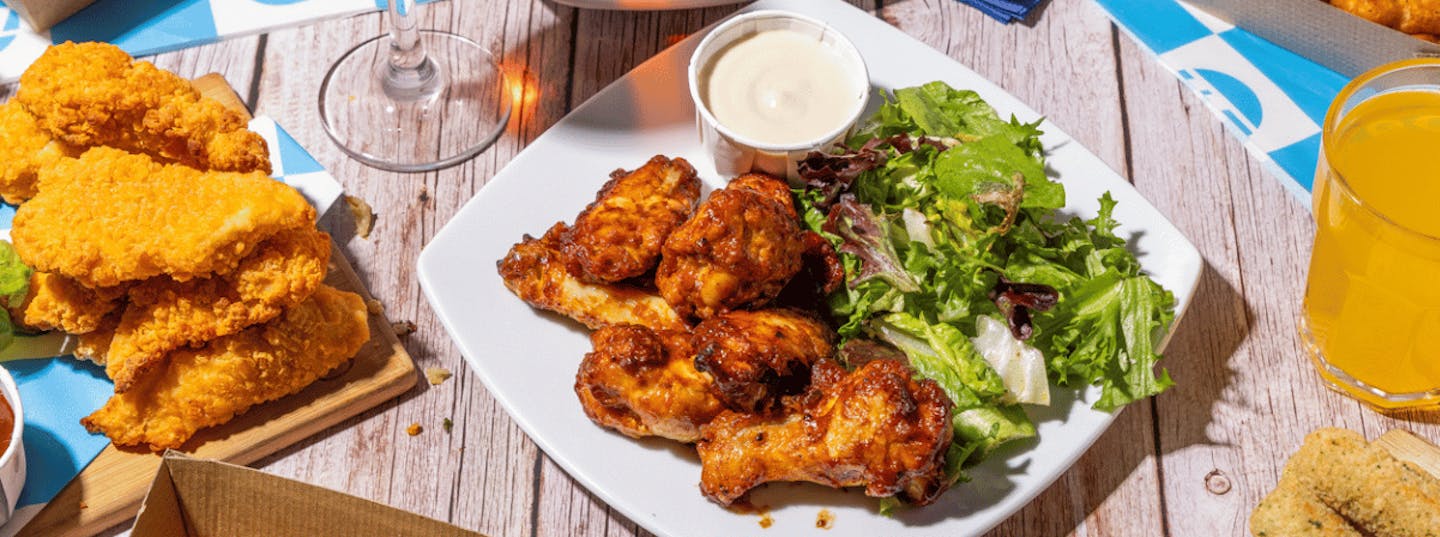 A table of food at TeamSport