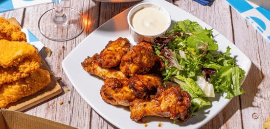 A table of food at TeamSport