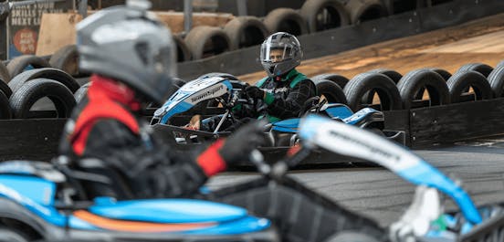 two karters in electric karts