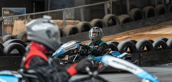 two karters in electric karts