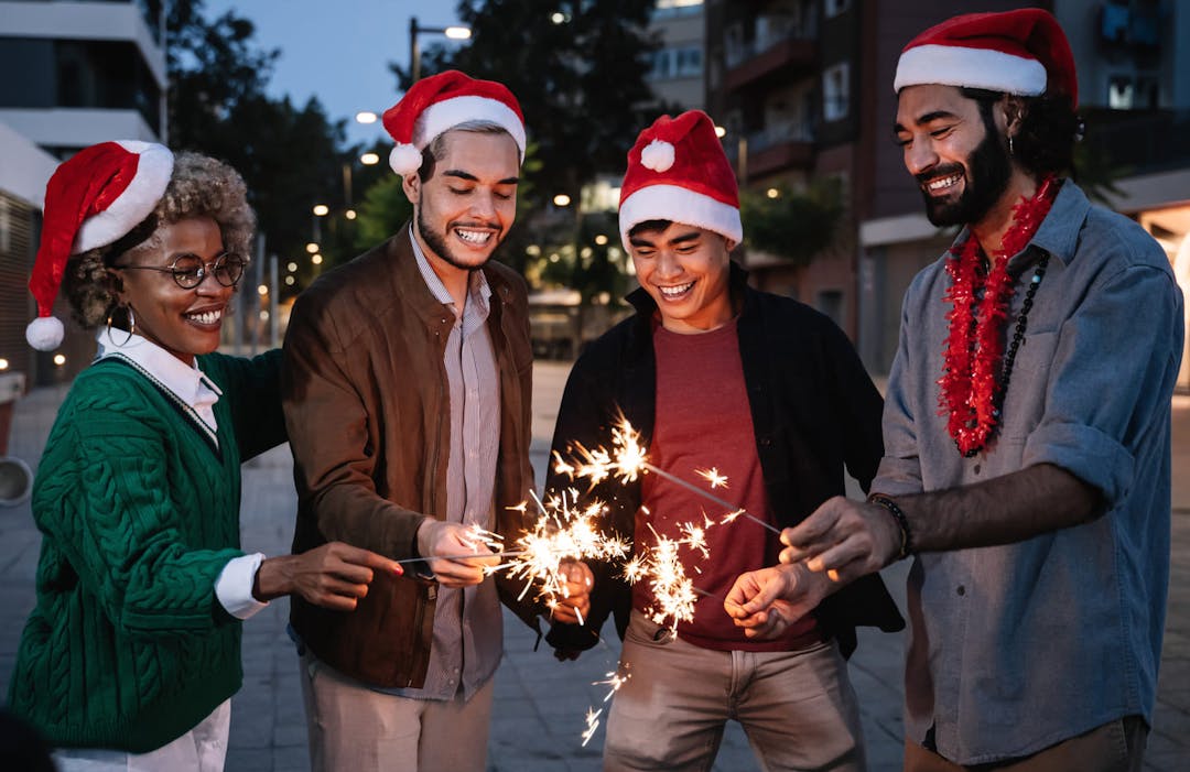 Christmas Party with Sparklers