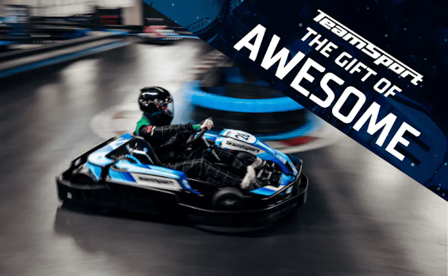 TeamSport go karting gift voucher design