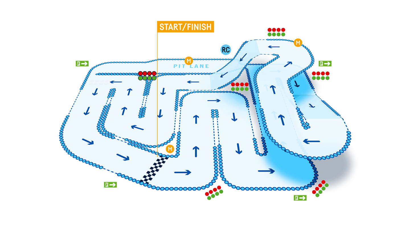 TeamSport Bournemouth Track Map 