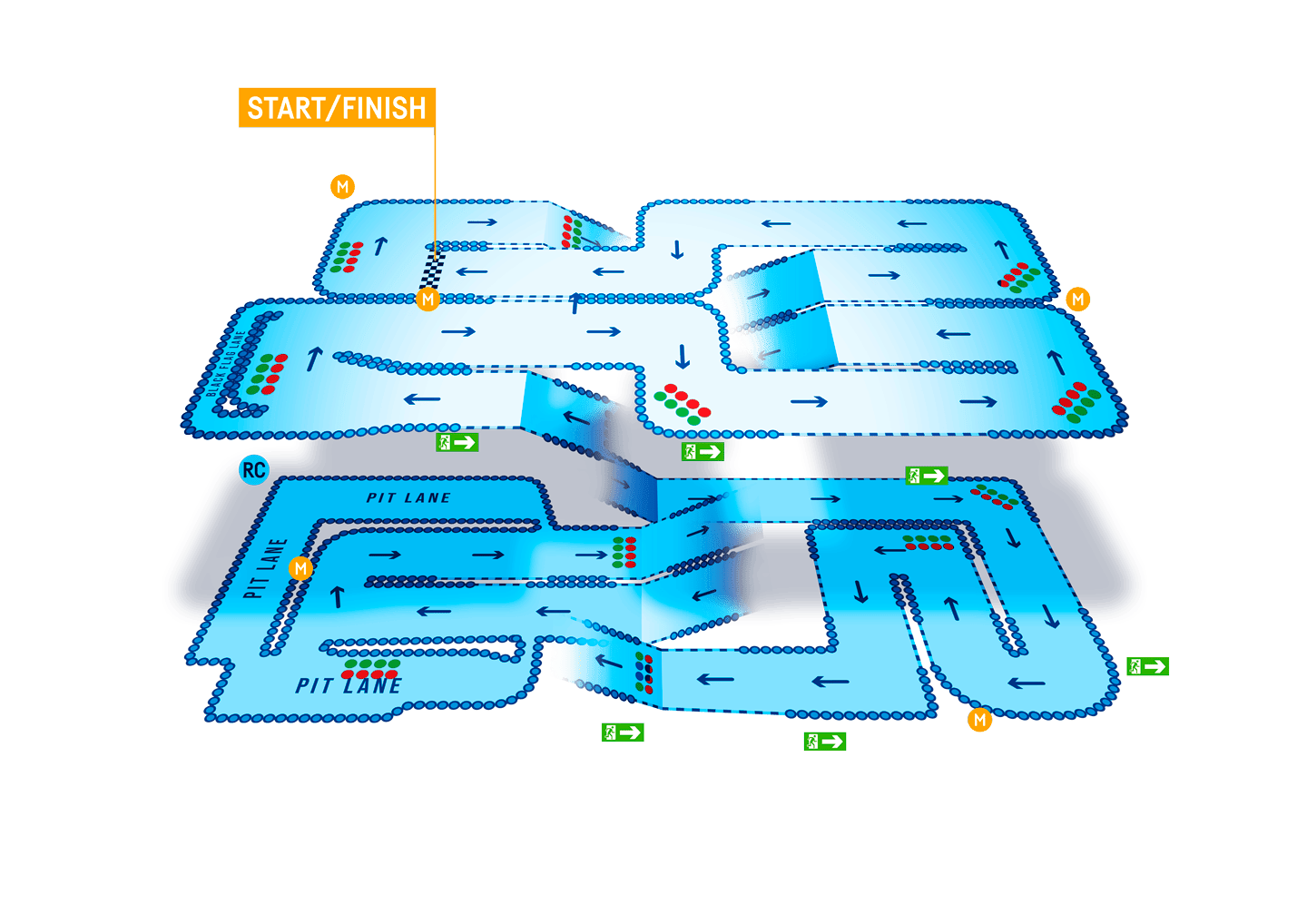 TeamSport Mitcham Track Map