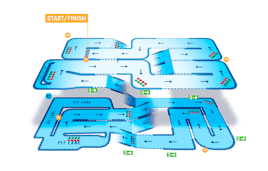 TeamSport Mitcham Track Map