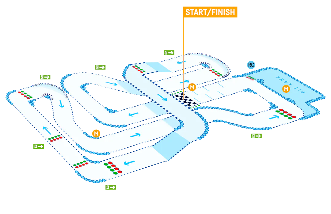 TeamSport Nottingham Track Map
