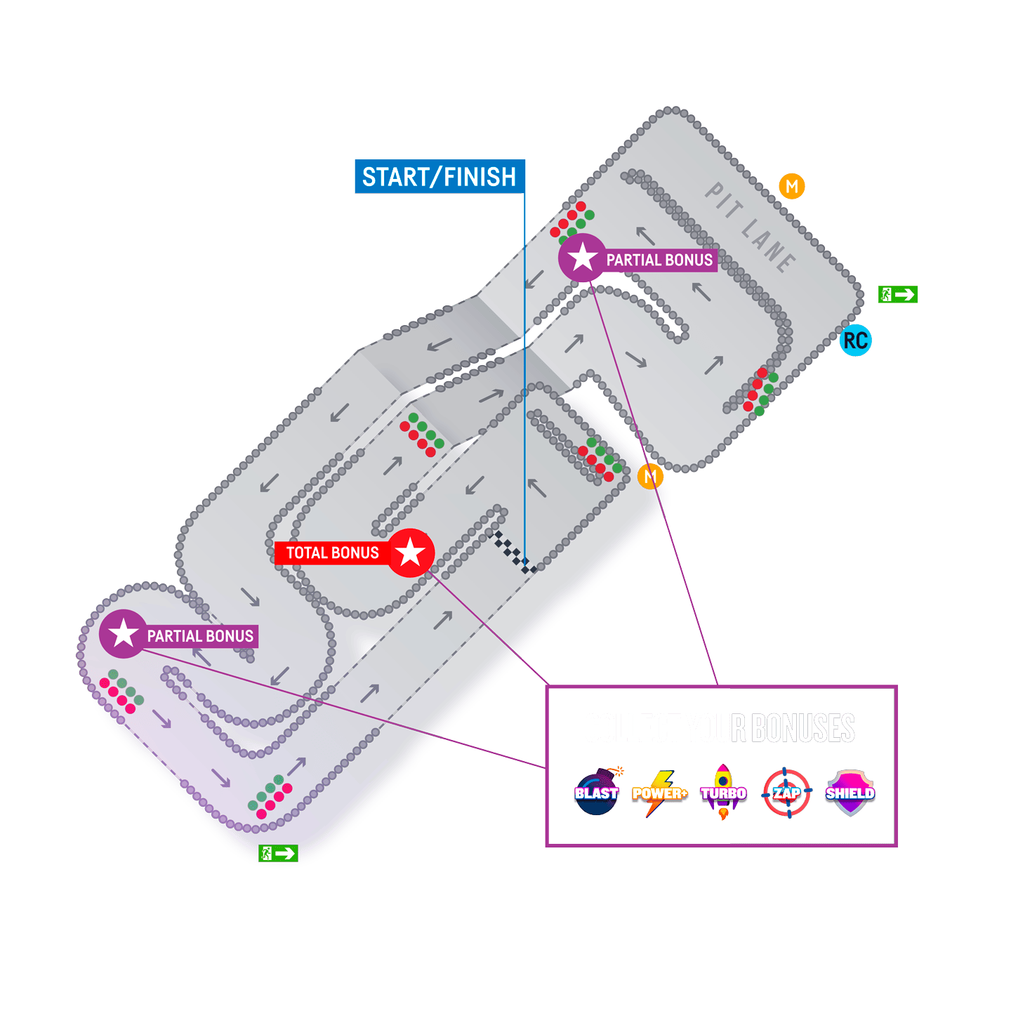 TeamSport Combat Karts Reading Track Map