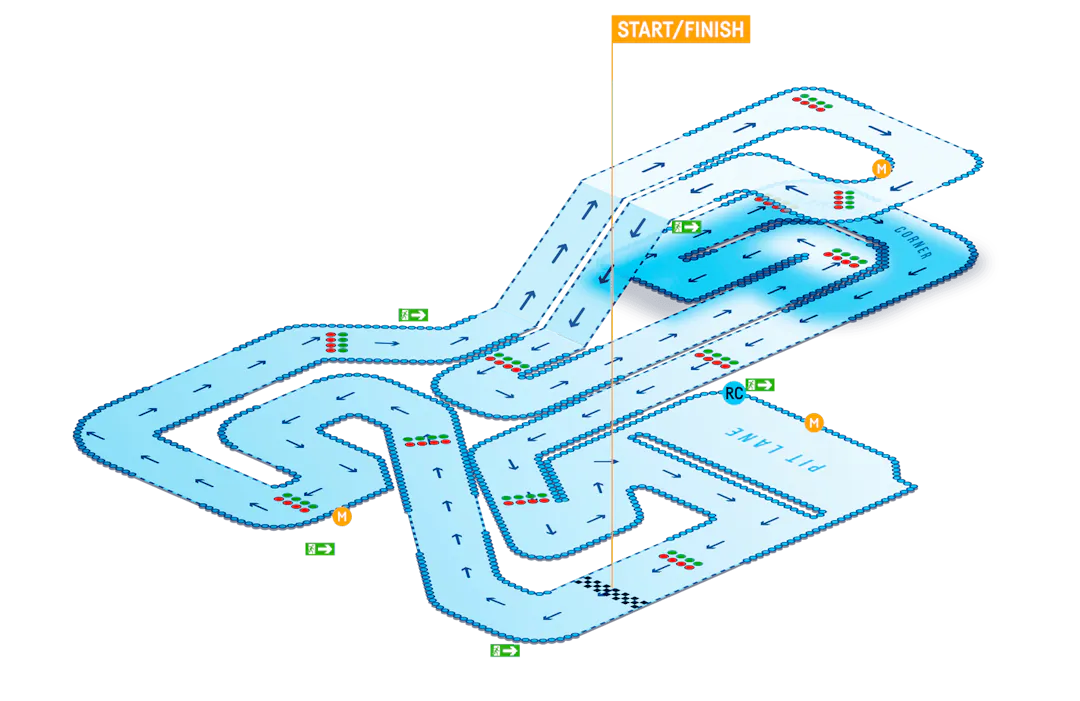 TeamSport Docklands Track Map