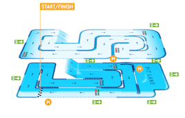 TeamSport Farnborough Track Map
