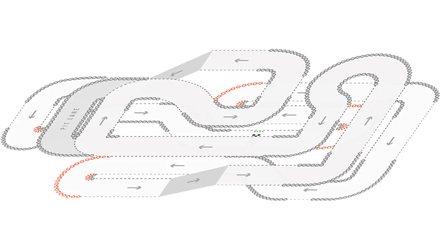 TeamSport Dunstable Track Map