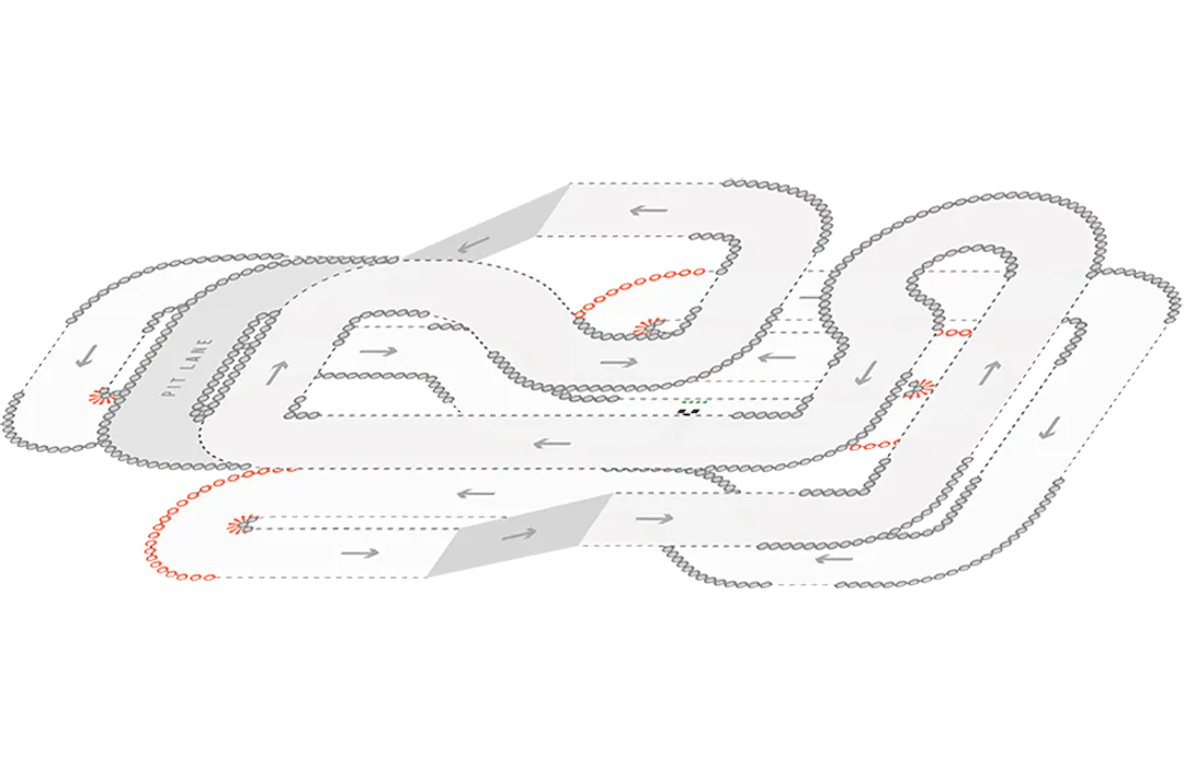 TeamSport Dunstable Track Map
