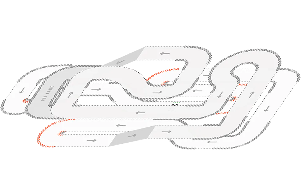 TeamSport Dunstable Track Map