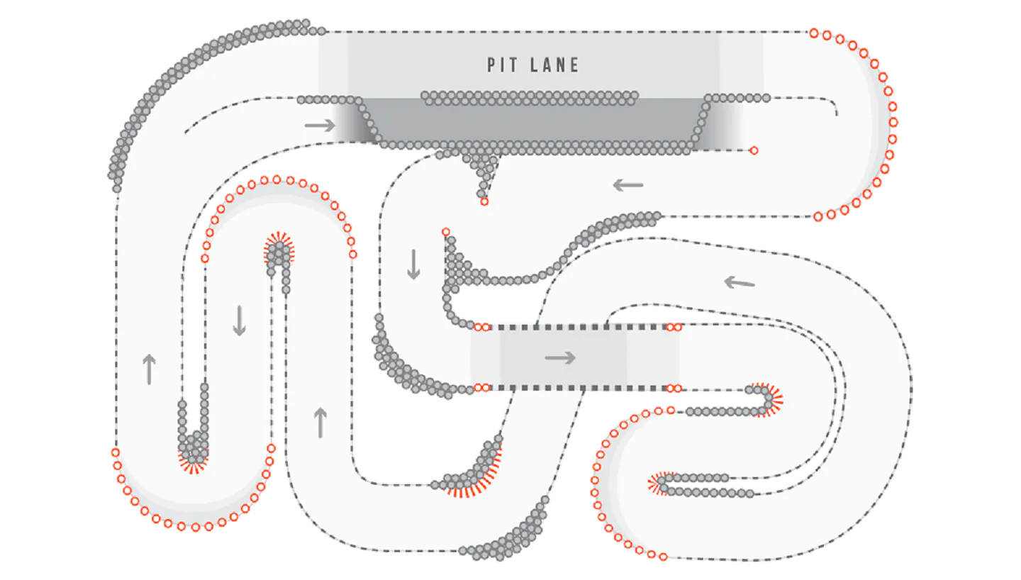 TeamSport Leeds Track Map