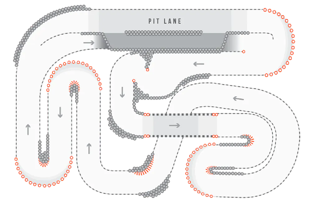 TeamSport Leeds Track Map
