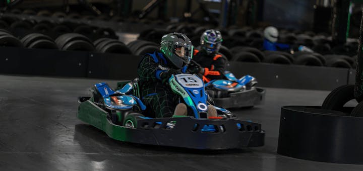 Blue Electric Go Karting