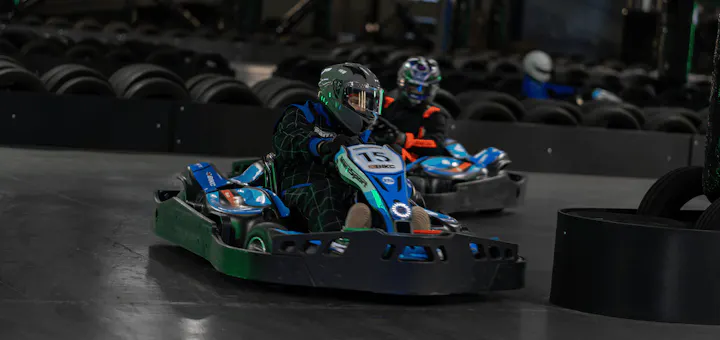Blue Electric Go Karting