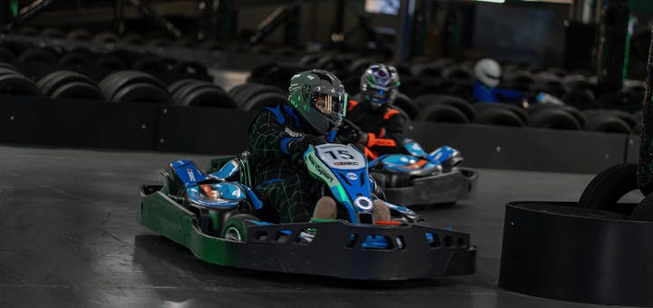 Blue Electric Go Karting