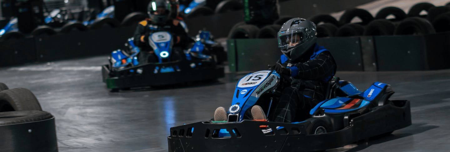 Blue Electric Go Karting