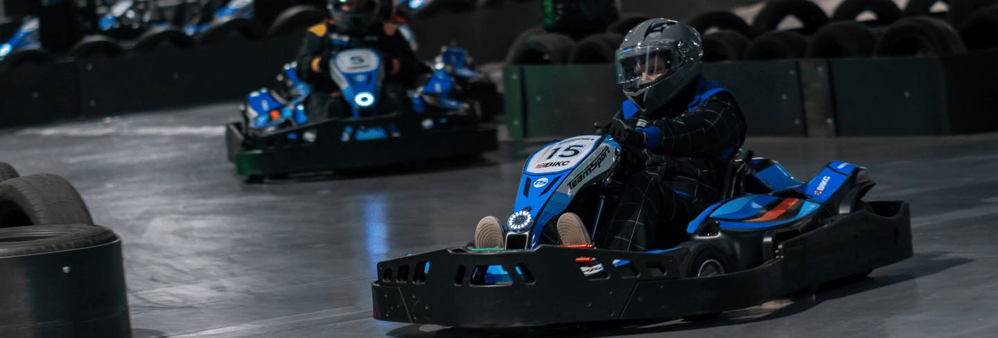 Blue Electric Go Karting