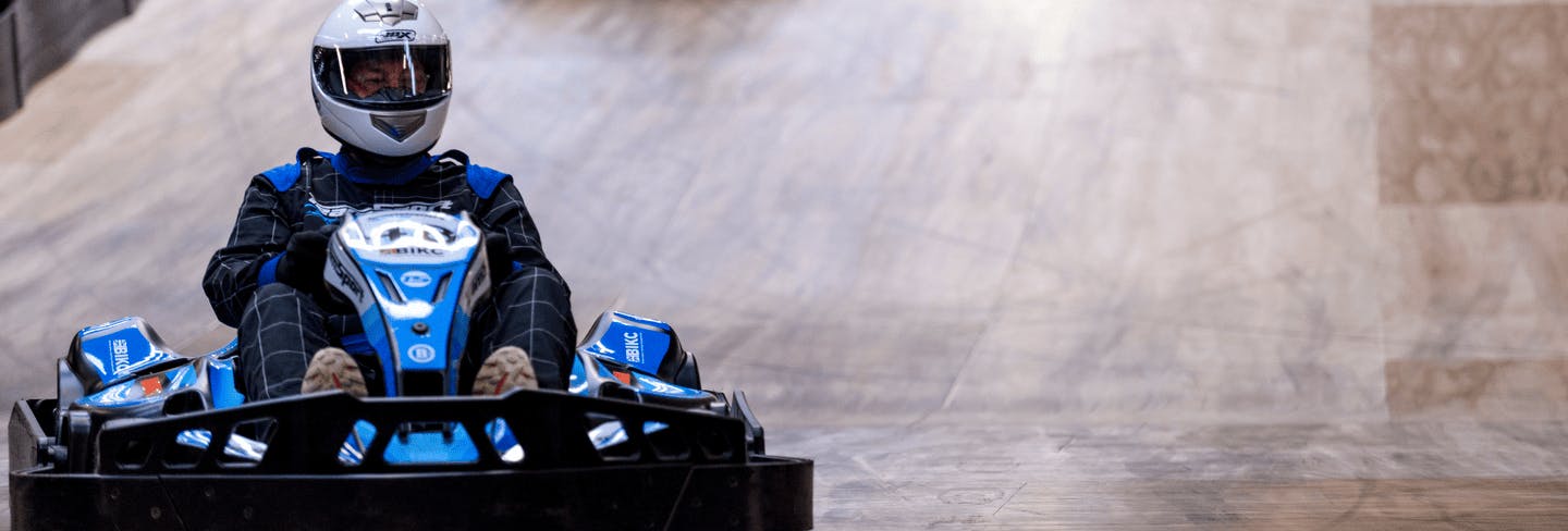 Blue Electric Go Karting
