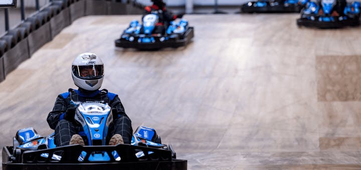 Blue Electric Go Karting