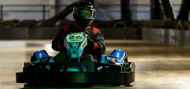 Blue Electric Go Karting