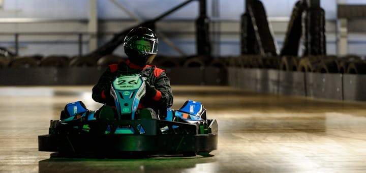 Blue Electric Go Karting
