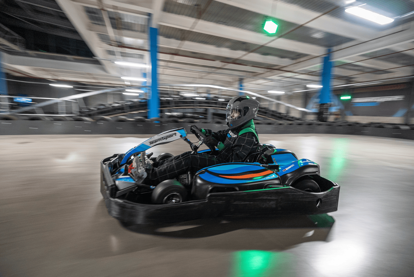 Blue Electric Go Karting