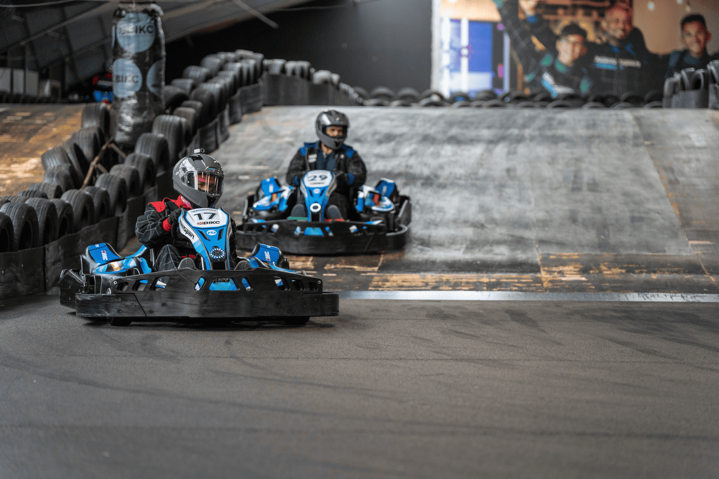 Blue Electric Go Karting