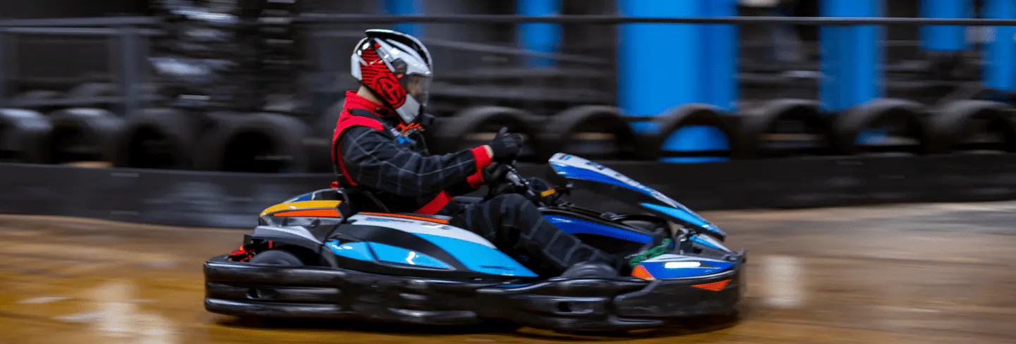 Blue Electric Go Karting