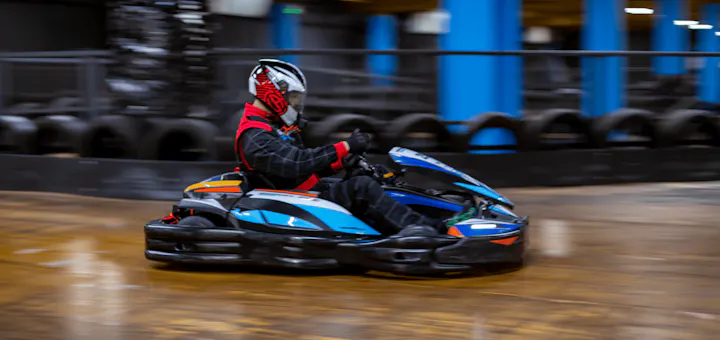 Blue Electric Go Karting