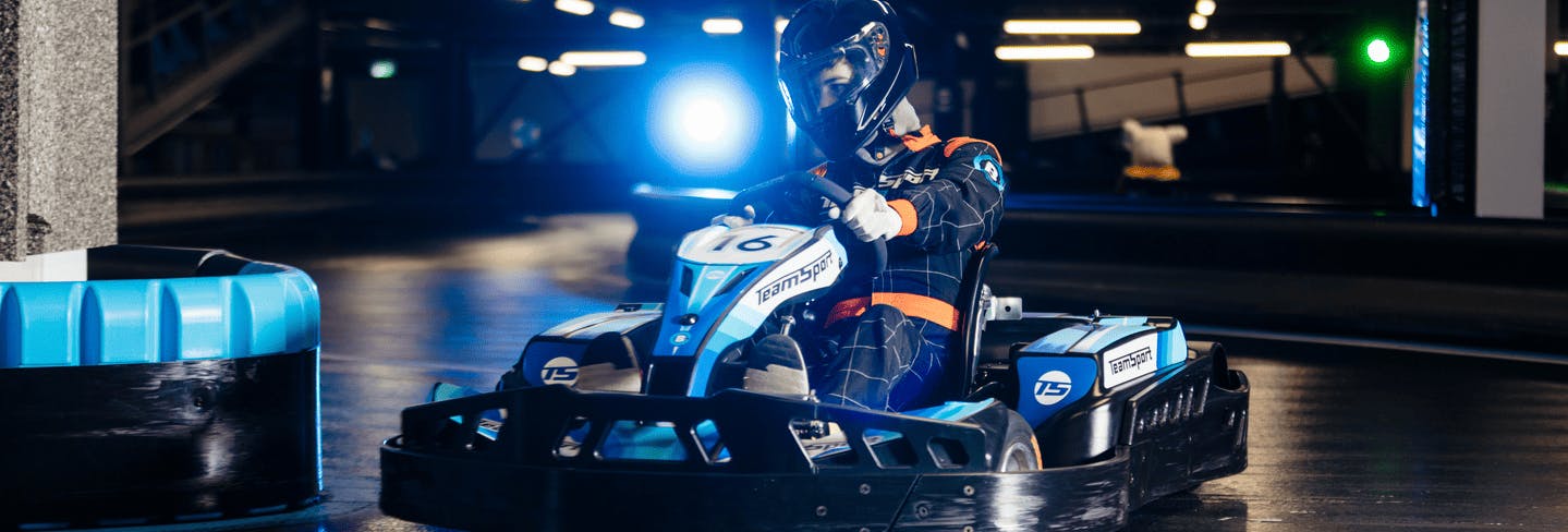 Karter in electric kart