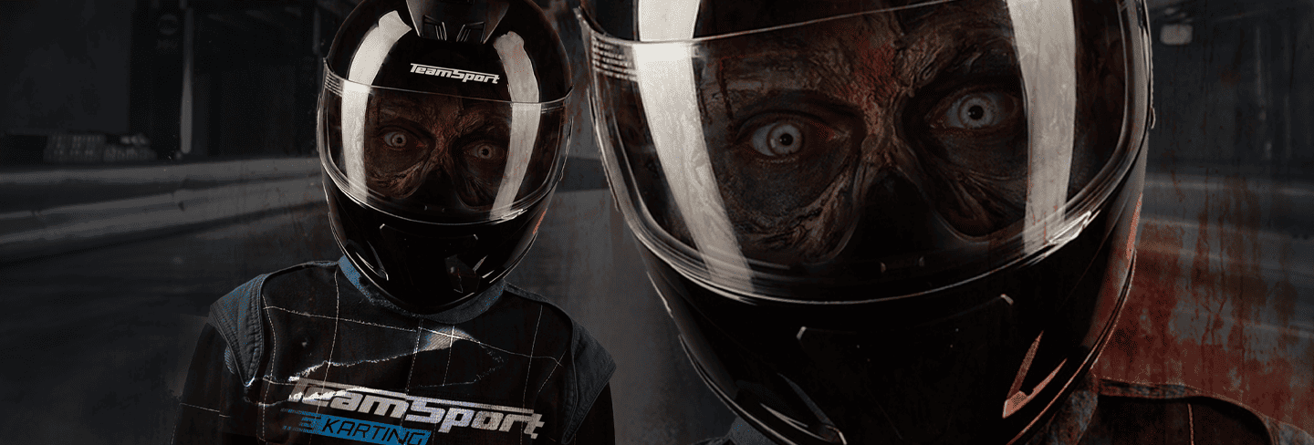 Scary faces go karting for Halloween