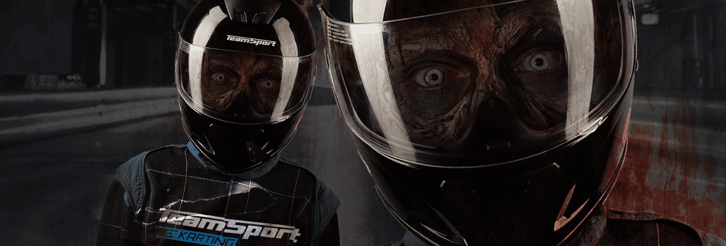 Scary faces go karting for Halloween