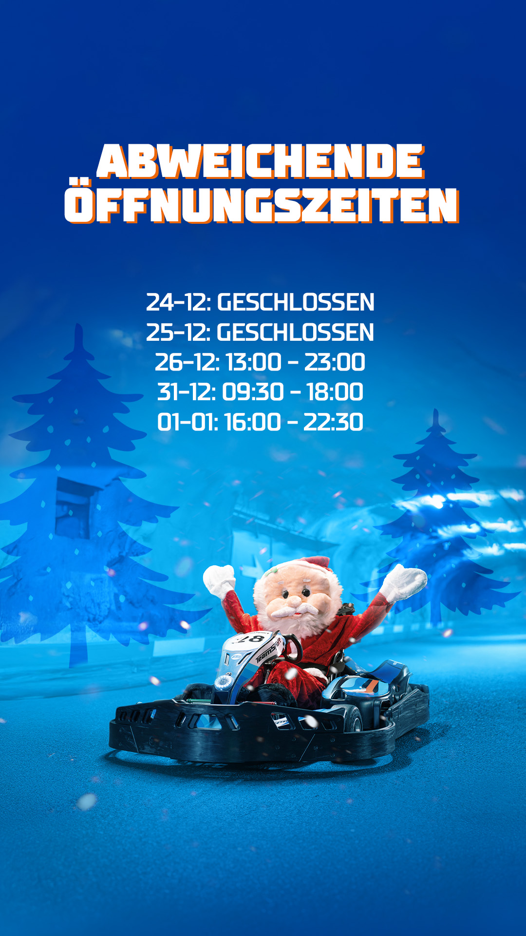 Unsere Öffnungszeiten über die Feiertage 