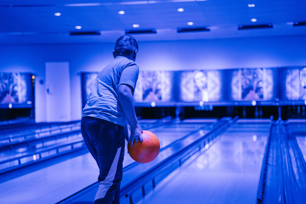 Kids Play Bowling