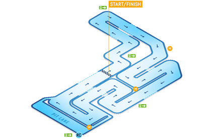 Brent Cross Go Kart Main Track Map
