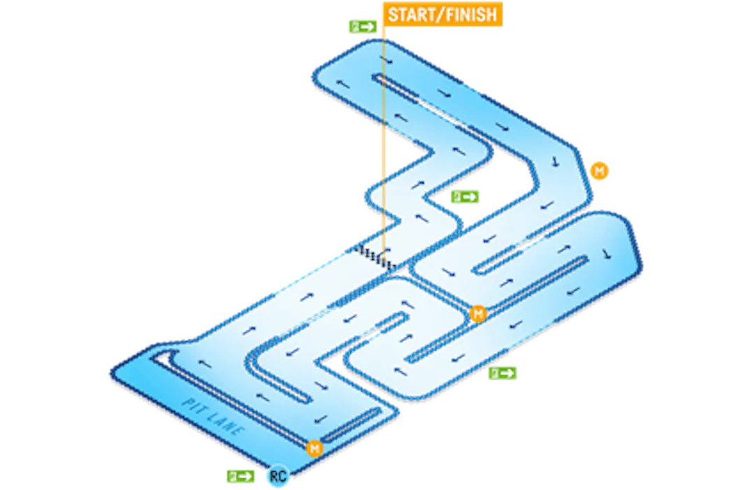 Brent Cross Go Kart Main Track Map