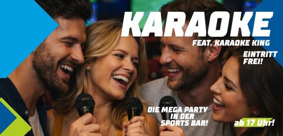 Vier Menschen die Karaoke singen 